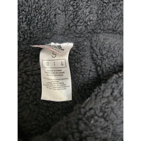 Adidas Girl's Elastic Waistband Cozy Fuzzy Joggers in Black, Size 7/8 - Picture 5 of 5